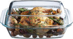 Simax Large Glass Casserole Dish, Oven Safe Cookware With Lid, Oblong Covered Glass Dish For Baking, Serving, Cooking, Microwave and Dishwasher Safe Bakeware, 3 Quart Capacity