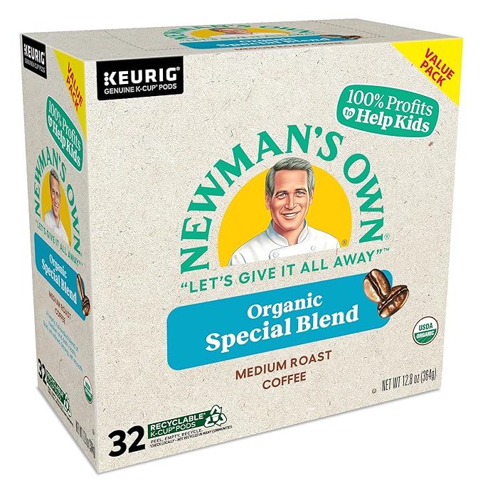 Newman's Own Organics Newman's Special Blend, Keurig Single-Serve K-Cup Pods, Medium Roast Coffee, 32 Count