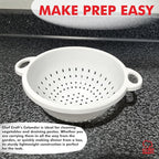Chef Craft Select Plastic Deep Colander, 11x5 inch 5 quart, White