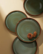 Pokini Plates and Bowls Sets for 8, 24 Piece Dinnerware Set for Large Families & Entertaining, Elegant Design, Dishwasher & Microwave Safe, Chip Resistant and Durable, Sage Green