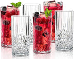 Bravario Unbreakable Plastic Drinking Water Tumblers, Dishwasher Safe 100% Tritan Glasses, BPA-Free Shatterproof Outdoor Highball Drinkware, 18 oz, Set of 6