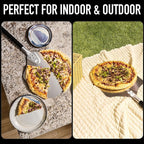 Kitchenware King™ - Premium Pizza Peel 12 inch For Crispy Crust Results - Essential Pizza Spatula Paddle For Outdoor And Indoor Cooking - Premium Innovated Non-Stick Paddle For Baking Steel And Stone