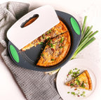 BergHOFF 11Pc Perfect Slice Bakeware Set, Covered Rectangle Cake Pan, Cookie Sheets, Muffin Pan, Loaf Pan, Round, Square and Rectangle Cake Pans, Slicer, Non Toxic, PFOA Free, Silver & Green