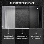 Utheer Ceramic Grill Griddle Insert for Geneis II Grills, Griddle Insert for Weber 7599, Fits Weber Genesis II 300/600 & Genesis 300 (2025+), Nonstick Griddle, Easy Clean, Rust-Resistant