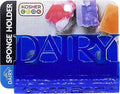 The Kosher Cook Dairy Blue Sponge Holder with Suction Cup Mounts - Sink Insert to Hold Scouring Pads and Scrubbers - Color Coded Kitchen Tools