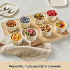 Pyrex (8-Piece, 6oz) Ceramic Ramekin Bakeware Set, Nonstick Souffle Oven Pans, Bakers, For Baking, Roasting, Steaming
