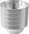 PLASTICPRO 6'' Inch Round Tin Foil Cake Pans Disposable Aluminum, Freezer & Oven Safe - For Baking, Cooking, Storage, Roasting, & Reheating, Pack of 50