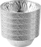 PLASTICPRO 6'' Inch Round Tin Foil Cake Pans Disposable Aluminum, Freezer & Oven Safe - For Baking, Cooking, Storage, Roasting, & Reheating, Pack of 50