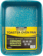 casaWare 3pc Ultimate Series Commercial Weight Toaster Oven Bakeware Set (Blue Granite)
