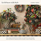 MACKENZIE-CHILDS Snow Globe, Musical Christmas Decor for Living Room, Courtly Teapot