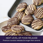 Circulon Nonstick Bakeware Set, Cookie Sheets for Baking Nonstick, 2-Piece, Gray