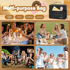 Chocolate Fountain Storage Bag, Compatible with Nostalgia 3/4-Tier Electric Chocolate Fondue Fountain Machine, Insulated Organizer with Adjustable Dividers for Fondue Fountain, Gifts Ideas (Bag Only)