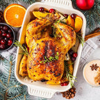 Sunvivi Roaster Oven with Self-Basting Lid,18 Quart Electric Roaster with Removable Pan & Rack,150-450°F Full-Range Temperature Control with Defrost/Warm Function,Stainless Steel,Red