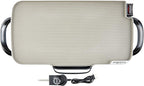 Presto 07062-22-Inch Ceramic Removable Handles Electric Griddle, Grey Ceramic