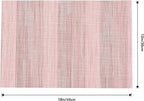 Leetaltree Misty Rose Placemats Set of 6 - Heat Resistant Non-Slip Place mats for Dining Table, Washable Durable PVC Vinyl Woven Table Mats（Misty Rose, 6）