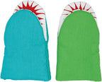 Handstand Kitchen Child's 100% Cotton Shell Dinosaur Shaped Pair of Oven Mitts