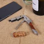 Waiters Corkscrew, Wine Bottle Opener, Heavy Duty Stainless Steel, Rosewood Handle, Shark Shaped Wine Key, Gift for Waiters, Bartenders, Sommelier