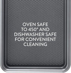 Ayesha Curry Nonstick Bakeware Set with Nonstick Bread Pan, Cookie Sheet, Baking Pan, Baking Sheet and Cake Pans - 6 Piece, SIlver