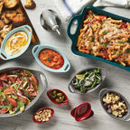 Rachael Ray Ceramics Oval Baker, 1.5-Quart, Gray