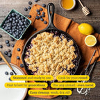 Lodge Seasoned Cast Iron Skillet Set - PFAS-Free, Non-Toxic Cookware - Use with an Oven, Stove, Grill, or Campfire - Naturally Non-Stick & Oven Safe - 8, 10.25 & 12 Inches