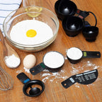 Fox Run 4838 Measuring Cup set with Egg Separator, Black, Medium