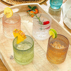 Kate Aspen Sage Green Hobnail Beaded Drinking Glasses Set of 6-10 oz Vintage Glassware, Holiday Entertaining Drinkware, Water & Cocktail Glasses - Great Christmas or Hostess Gift