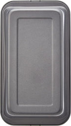 Amazon Basics Rectangular Nonstick Bread Loaf Pan for Baking Meatloaf with Even Heat Distribution, 9.5 x 5 Inch, Gray, Set of 2